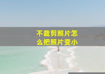 不裁剪照片怎么把照片变小