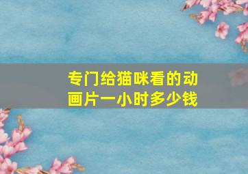 专门给猫咪看的动画片一小时多少钱