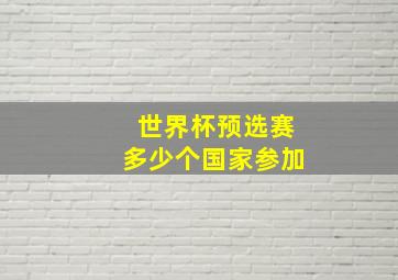 世界杯预选赛多少个国家参加