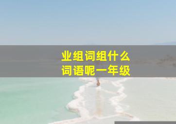 业组词组什么词语呢一年级