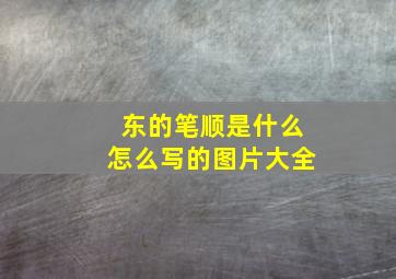 东的笔顺是什么怎么写的图片大全