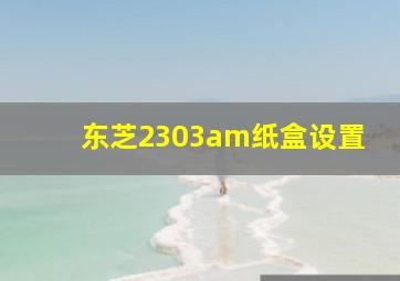 东芝2303am纸盒设置