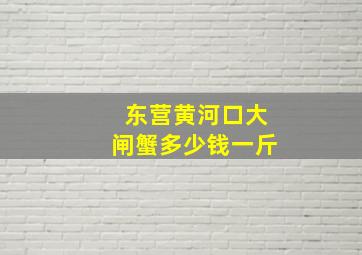 东营黄河口大闸蟹多少钱一斤