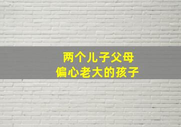 两个儿子父母偏心老大的孩子