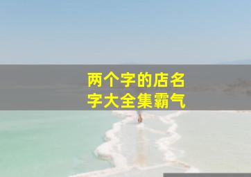 两个字的店名字大全集霸气