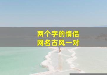 两个字的情侣网名古风一对