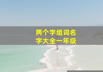 两个字组词名字大全一年级