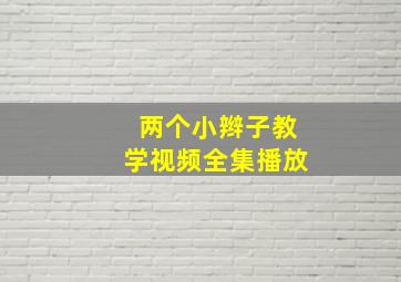 两个小辫子教学视频全集播放