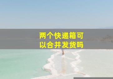 两个快递箱可以合并发货吗