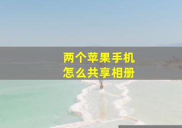 两个苹果手机怎么共享相册