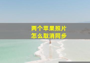 两个苹果照片怎么取消同步