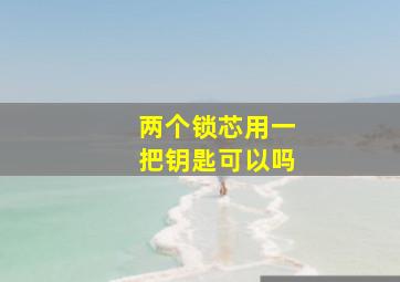 两个锁芯用一把钥匙可以吗