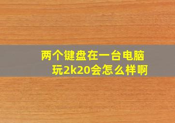 两个键盘在一台电脑玩2k20会怎么样啊