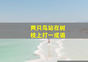 两只鸟站在树枝上打一成语