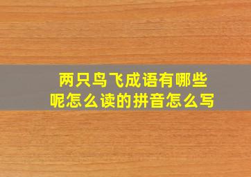 两只鸟飞成语有哪些呢怎么读的拼音怎么写