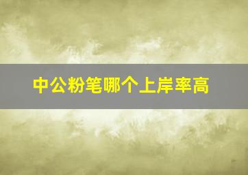 中公粉笔哪个上岸率高