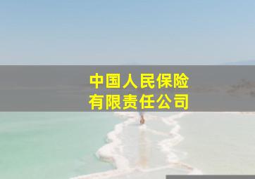 中国人民保险有限责任公司