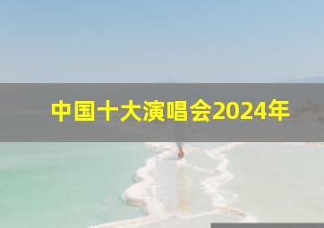 中国十大演唱会2024年