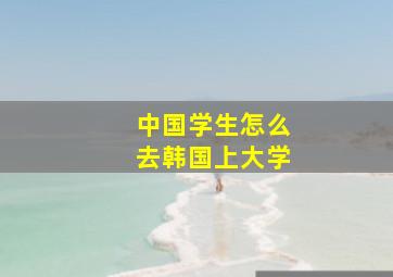 中国学生怎么去韩国上大学