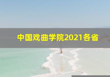 中国戏曲学院2021各省