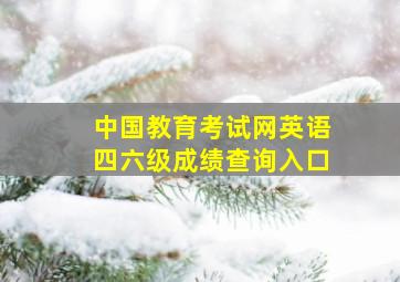 中国教育考试网英语四六级成绩查询入口