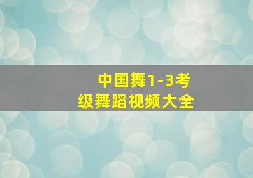 中国舞1-3考级舞蹈视频大全