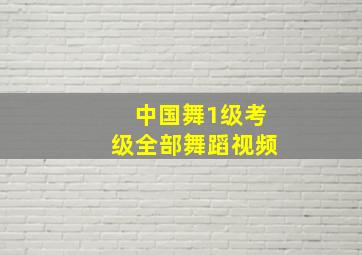 中国舞1级考级全部舞蹈视频