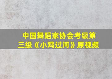 中国舞蹈家协会考级第三级《小鸡过河》原视频