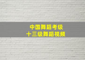 中国舞蹈考级十三级舞蹈视频