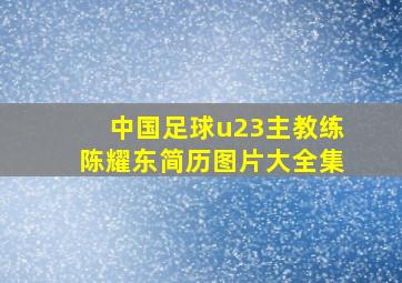 中国足球u23主教练陈耀东简历图片大全集