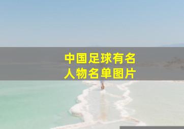 中国足球有名人物名单图片