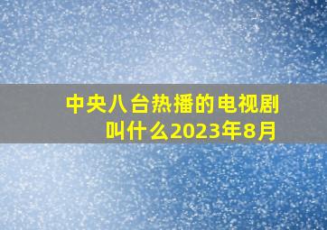 中央八台热播的电视剧叫什么2023年8月