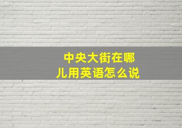 中央大街在哪儿用英语怎么说