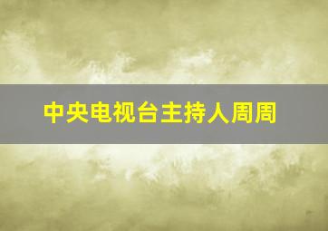 中央电视台主持人周周