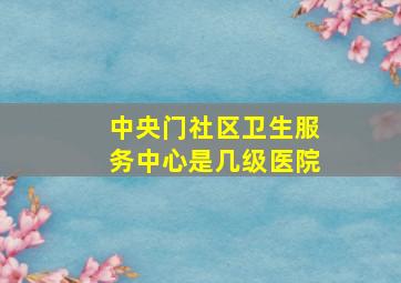 中央门社区卫生服务中心是几级医院