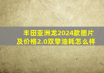 丰田亚洲龙2024款图片及价格2.0双擎油耗怎么样