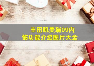 丰田凯美瑞09内饰功能介绍图片大全