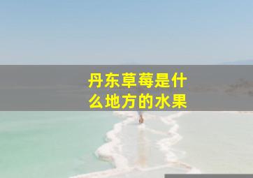 丹东草莓是什么地方的水果