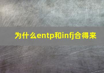 为什么entp和infj合得来