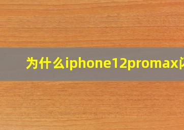 为什么iphone12promax闪屏