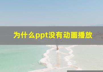 为什么ppt没有动画播放