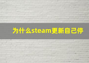 为什么steam更新自己停