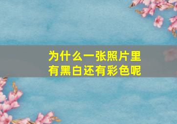 为什么一张照片里有黑白还有彩色呢