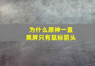 为什么原神一直黑屏只有鼠标箭头