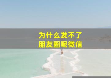 为什么发不了朋友圈呢微信