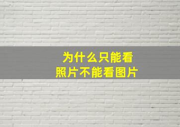 为什么只能看照片不能看图片