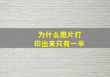 为什么图片打印出来只有一半