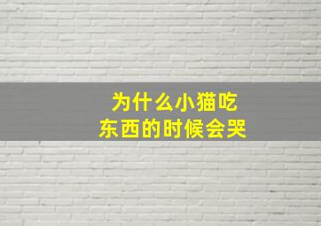 为什么小猫吃东西的时候会哭