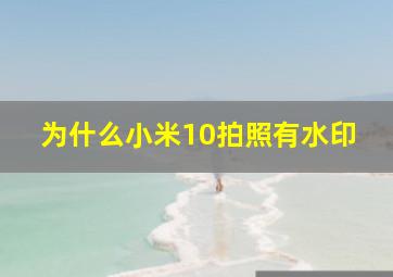 为什么小米10拍照有水印