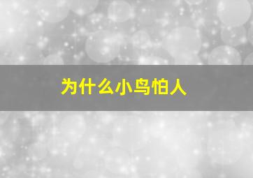 为什么小鸟怕人